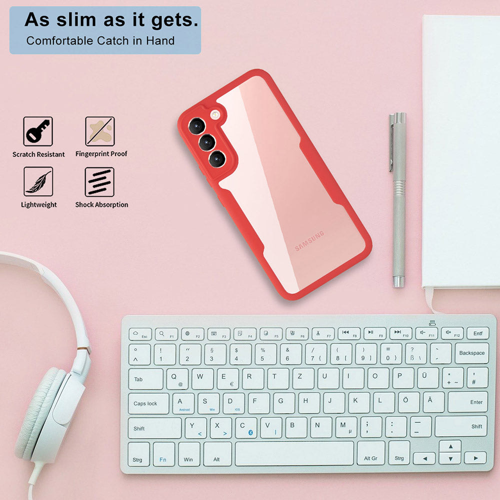 For Samsung Galaxy S23 Acrylic TPU Clear Phone Case Camera Lens Protection Phone Cover with PET Screen Film For Samsung Galaxy S23 Acrylic TPU Clear Phone Case Camera Lens Protection Phone Cover with PET Screen Film